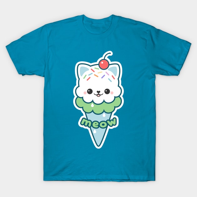Cat ice cream cone shirt sales